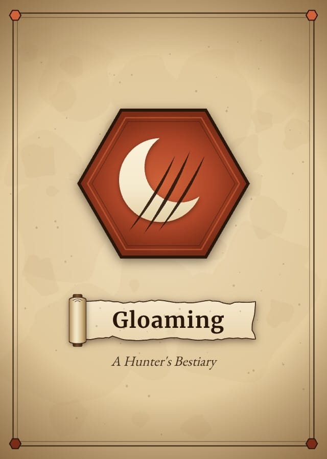 Gloaming Bestiary Board Game Card Template design 5