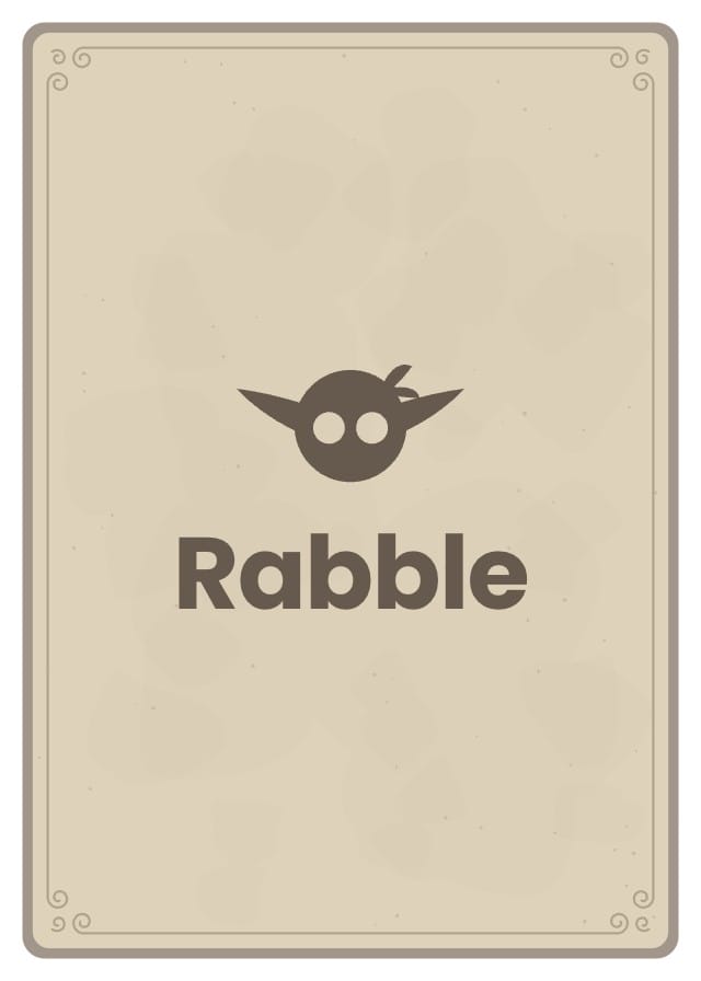 Rabble Number Card Game Template design 5