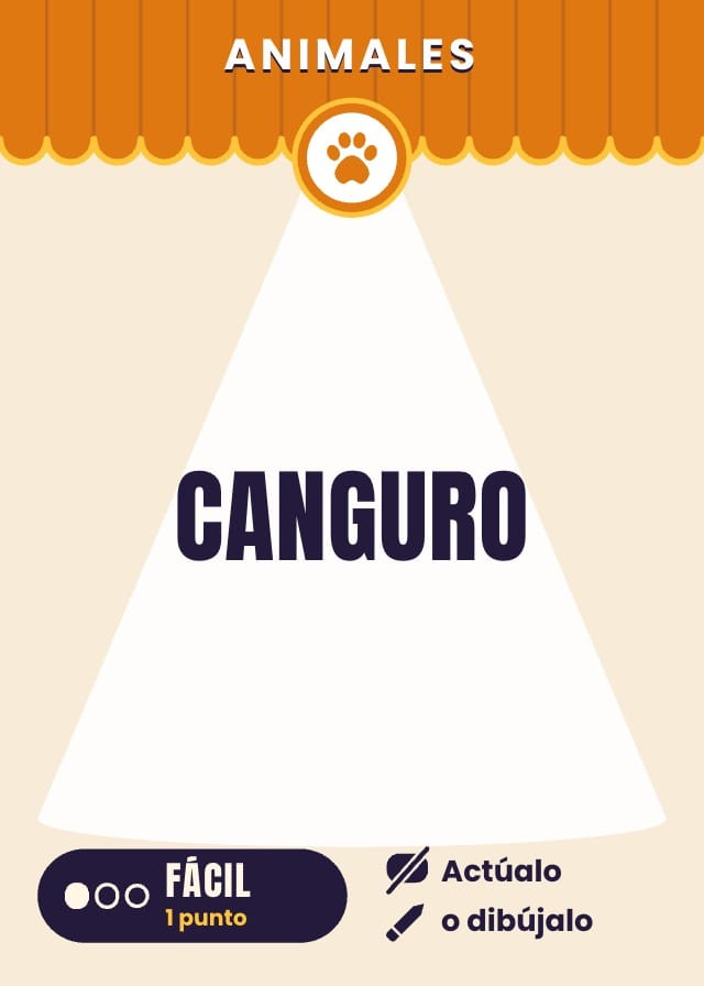 Juego de mímica para imprimir: Mumfox, cartas 4