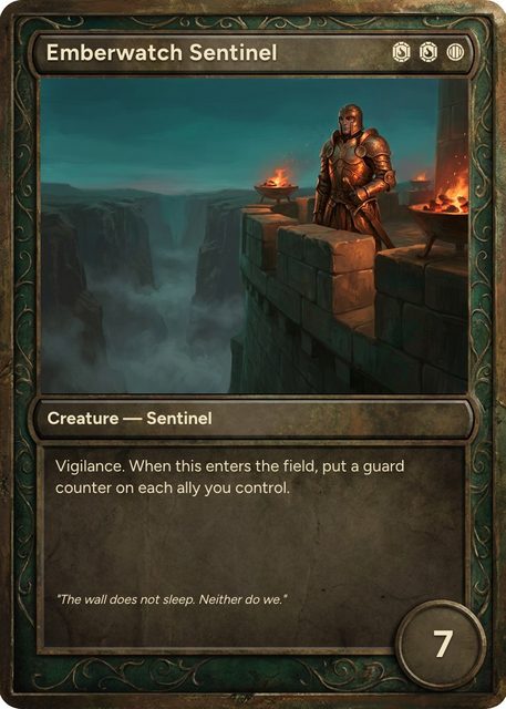 Emberwatch Fantasy Trading Card Template preview