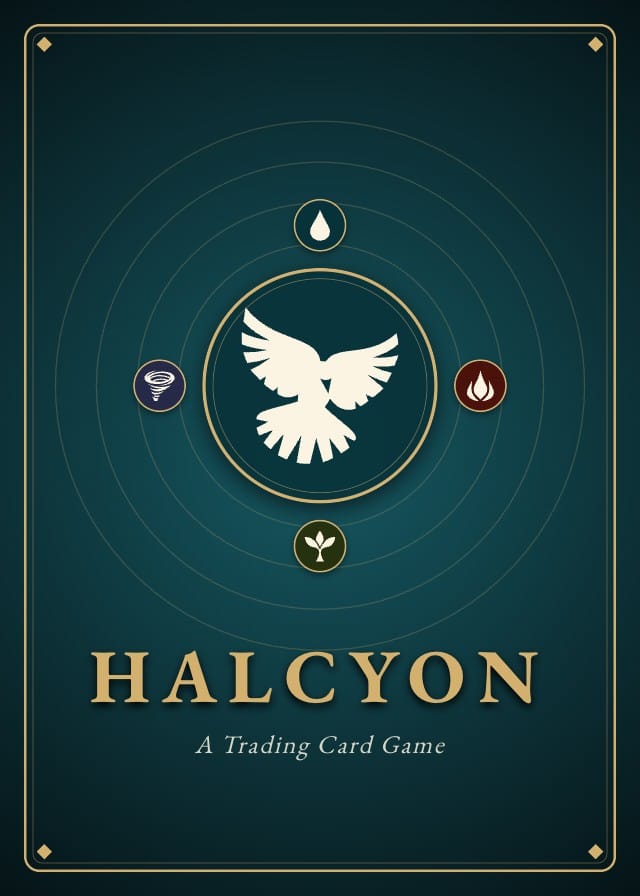 Halcyon Full Art Trading Card Template design 5