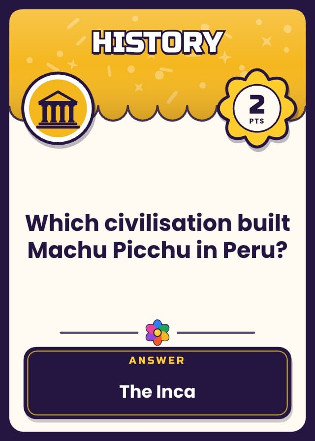 Witbloom Trivia Game Template card design 4
