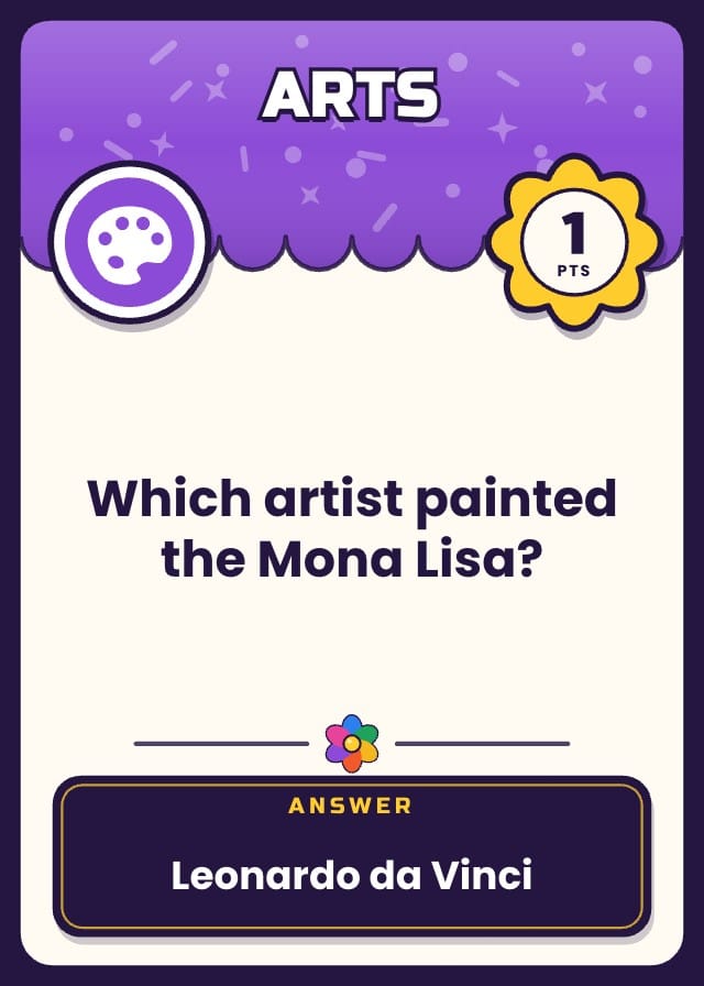 Witbloom Trivia Game Template card design 6