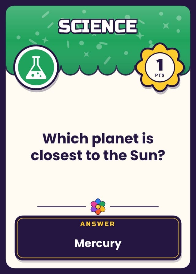 Witbloom Trivia Game Template card design 7