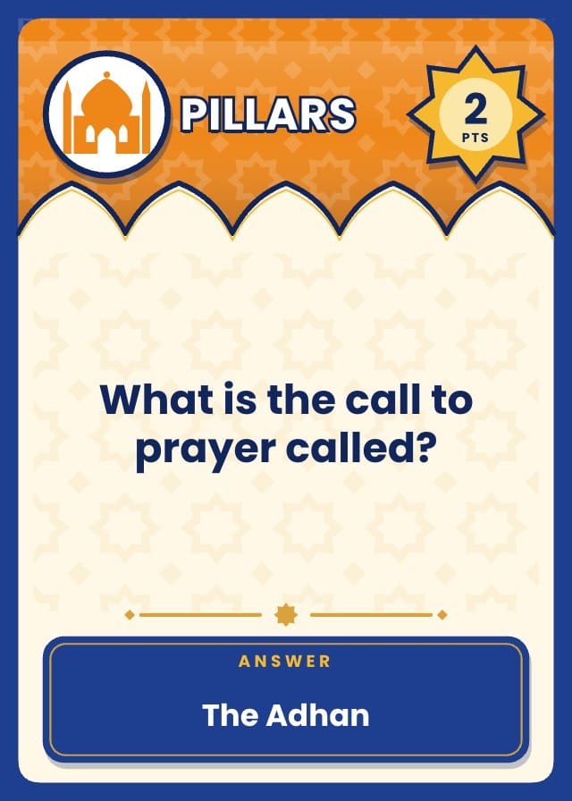 Dunewise Islamic Quiz Game Template card design 4