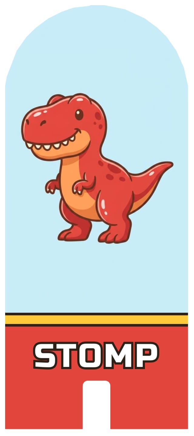 Rumblenest Dinosaur Board Game Template token design 1