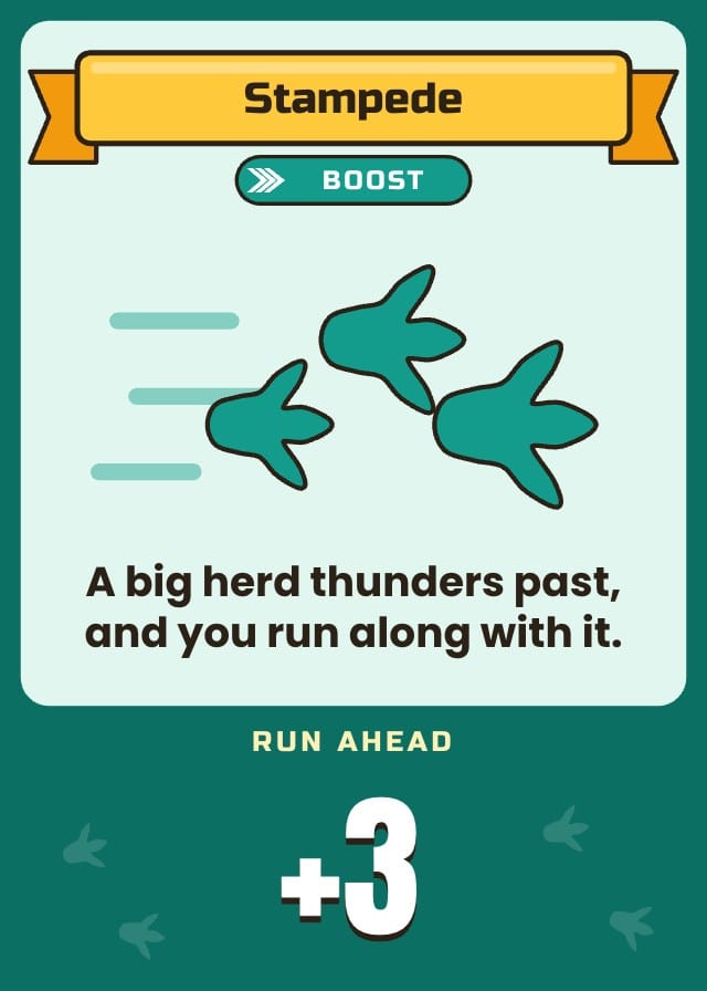 Rumblenest Dinosaur Board Game Template card design 4