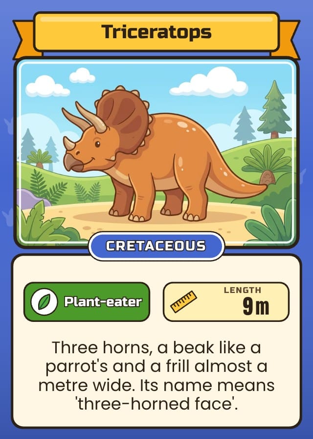 Rumblenest Dinosaur Board Game Template card design 5