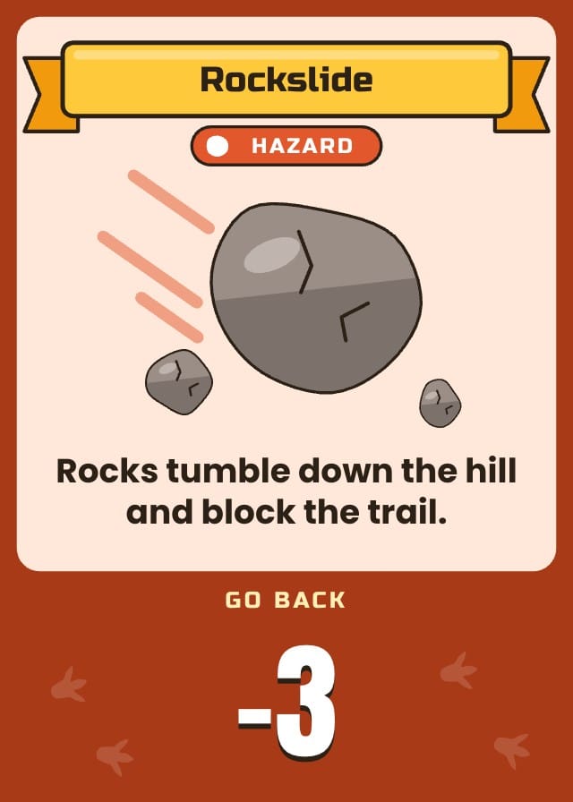 Rumblenest Dinosaur Board Game Template card design 6