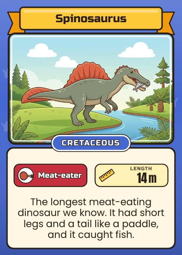 Rumblenest Dinosaur Board Game Template card design 7