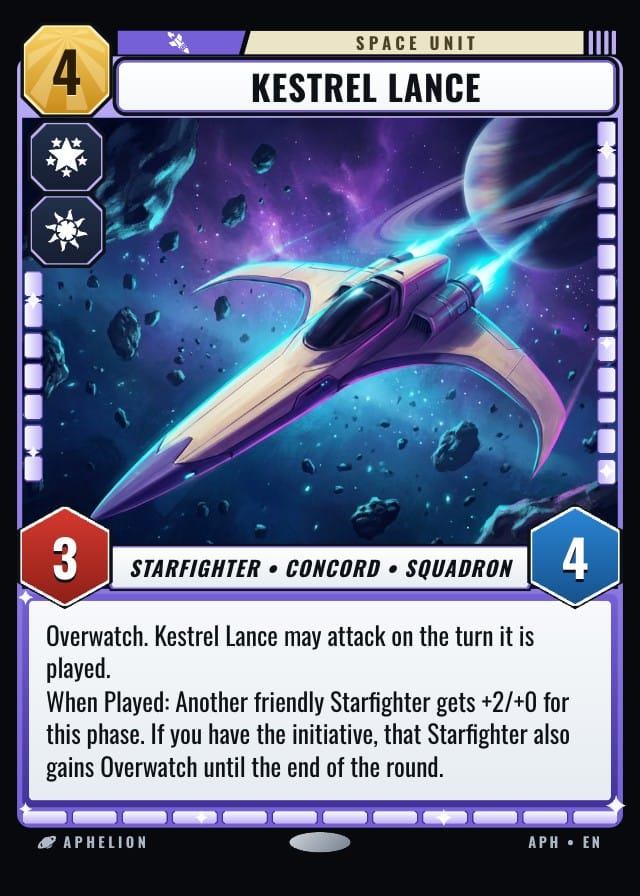 Aphelion Sci-Fi Trading Card Template design 2