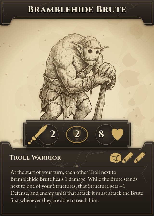 Vellum Medieval Board Game Card Template design 2