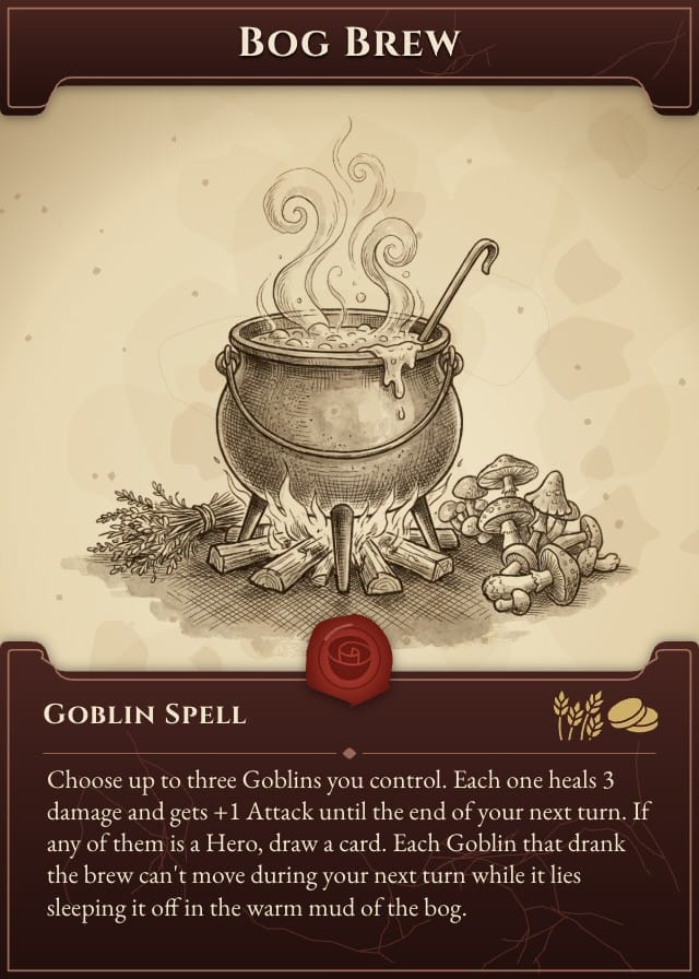 Vellum Medieval Board Game Card Template design 4
