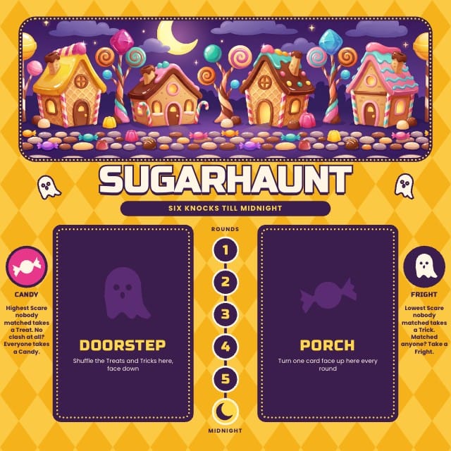 Sugarhaunt Printable Halloween Game Template preview