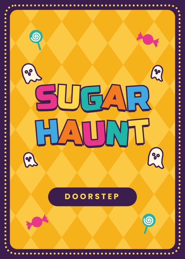 Sugarhaunt Printable Halloween Game Template card design 4