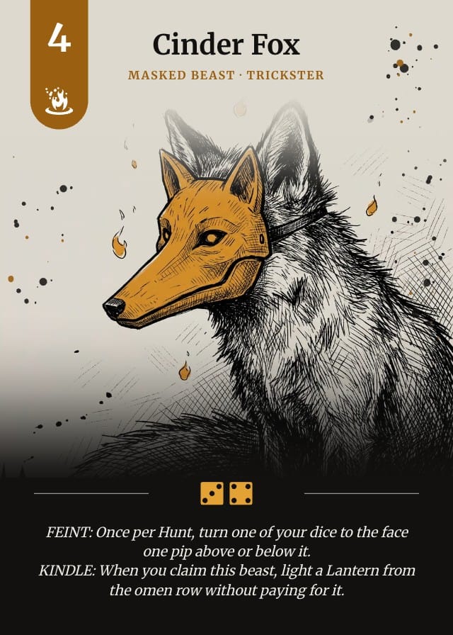 Rookery Dark Fantasy Board Game Card Template design 1