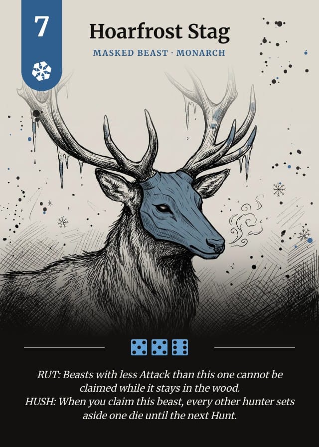 Rookery Dark Fantasy Board Game Card Template design 3
