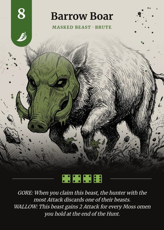 Rookery Dark Fantasy Board Game Card Template design 4