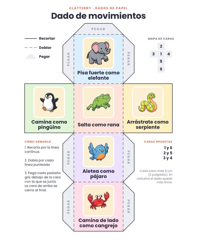 Dados para imprimir: Clatterby, diseño 4