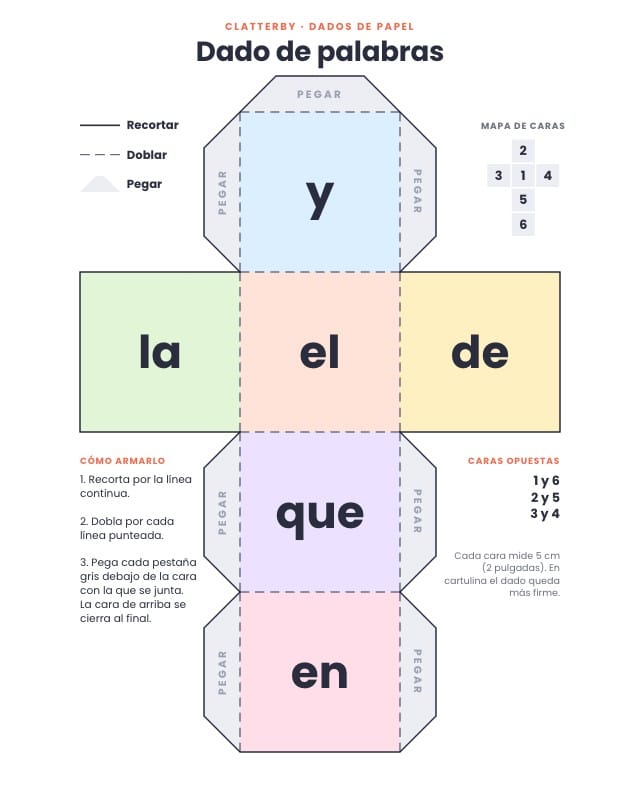 Dados para imprimir: Clatterby, diseño 5