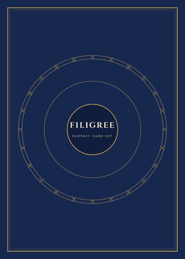 Filigree Fantasy Card Game Template design 5