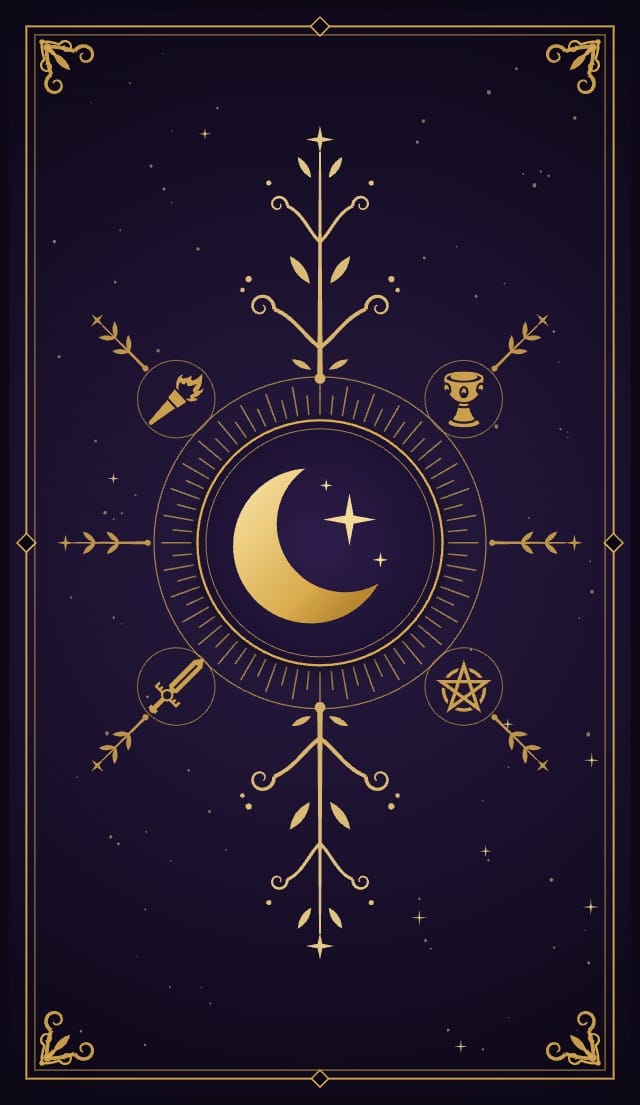 Nightjar Custom Tarot Card Template design 6