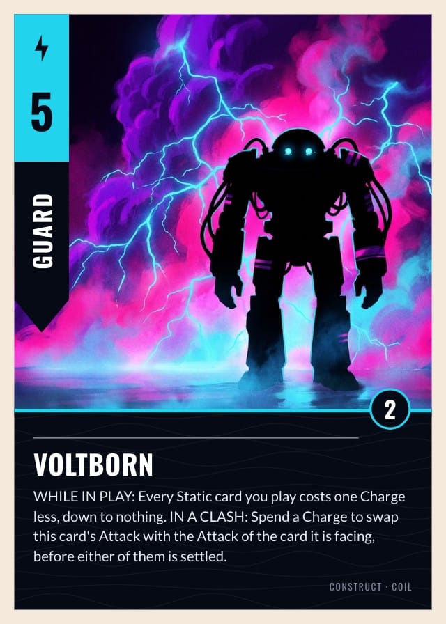 Afterglow Neon Card Game Template design 1