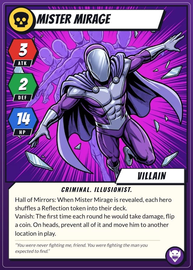 Paragon Superhero Card Game Template design 2