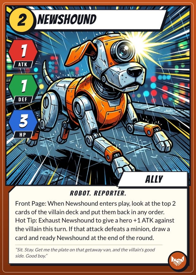 Paragon Superhero Card Game Template design 3