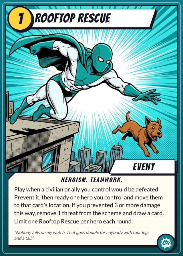 Paragon Superhero Card Game Template design 4