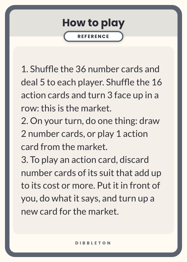 Dibbleton Card Game Template design 7