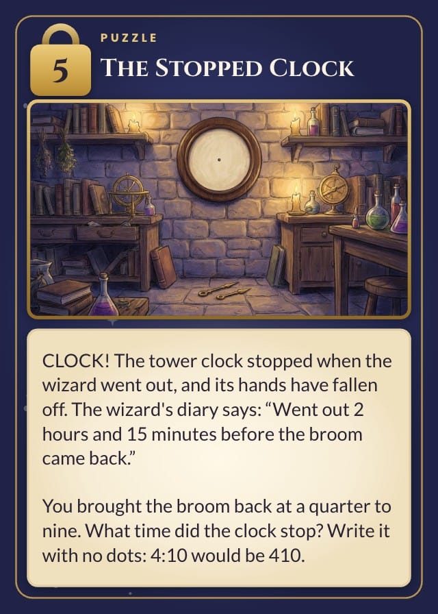 Keywhistle Printable Escape Room Template card design 6