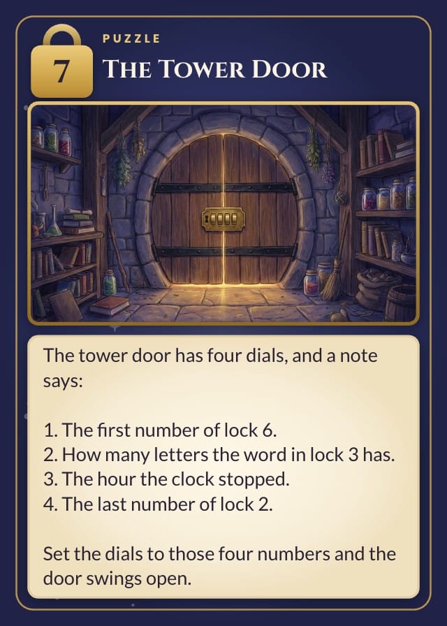 Keywhistle Printable Escape Room Template card design 7