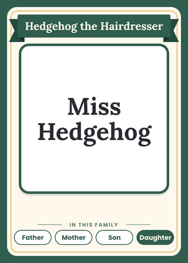 Burrowby Printable Happy Families Card Game Template design 8
