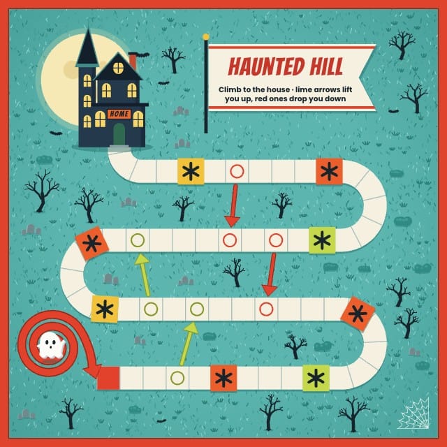 Wispwood Halloween Board Game Template design 2