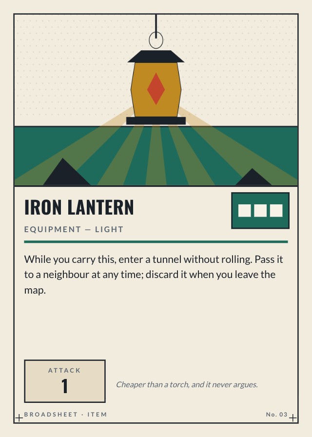 Broadsheet Event and Item Card Template design 2