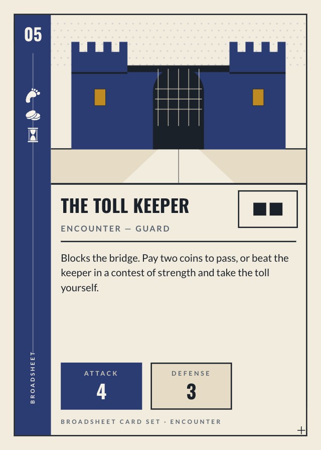 Broadsheet Event and Item Card Template design 3