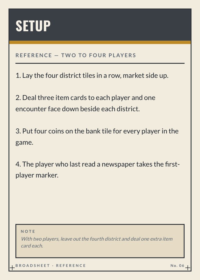 Broadsheet Event and Item Card Template design 4