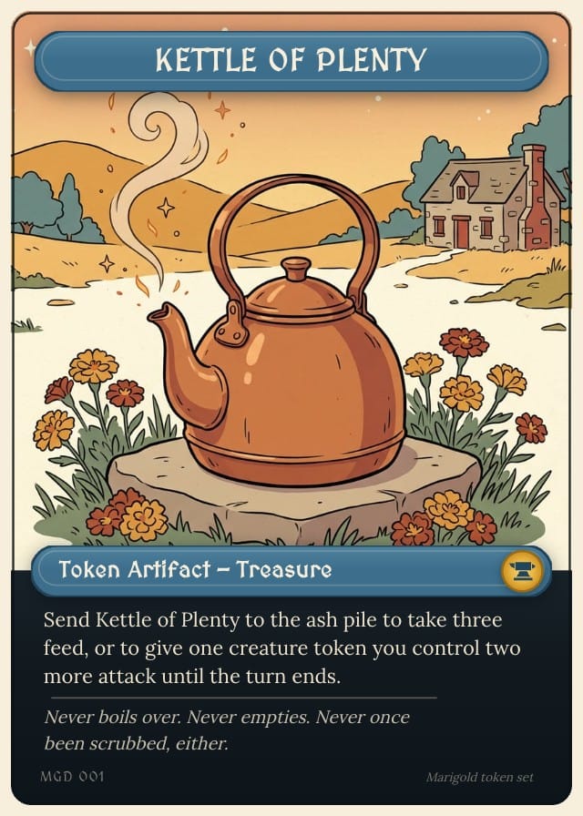 Marigold Hand Drawn Trading Card Template design 4