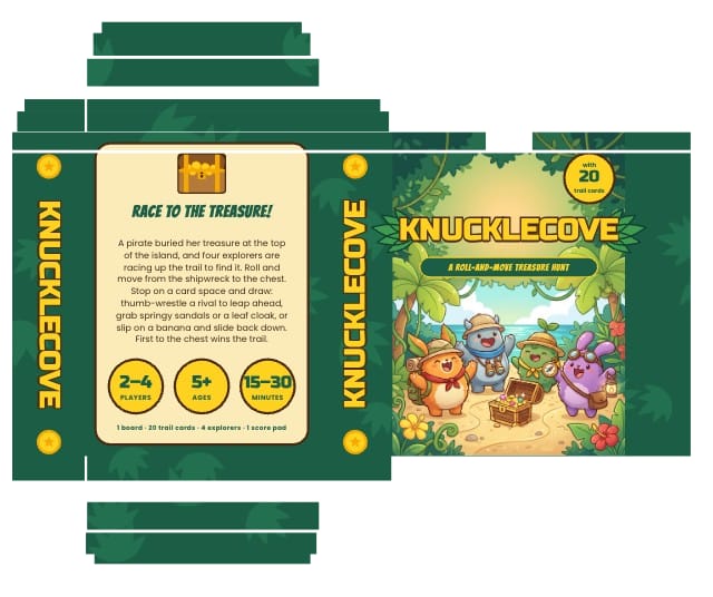 Knucklecove Pirate Board Game Template box design 1