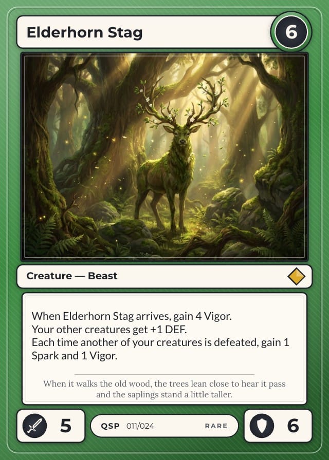 Quillspire Trading Card Template design 4