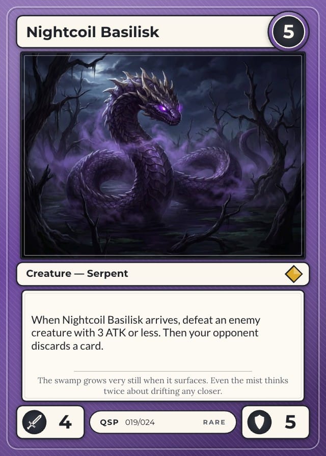 Quillspire Trading Card Template design 5