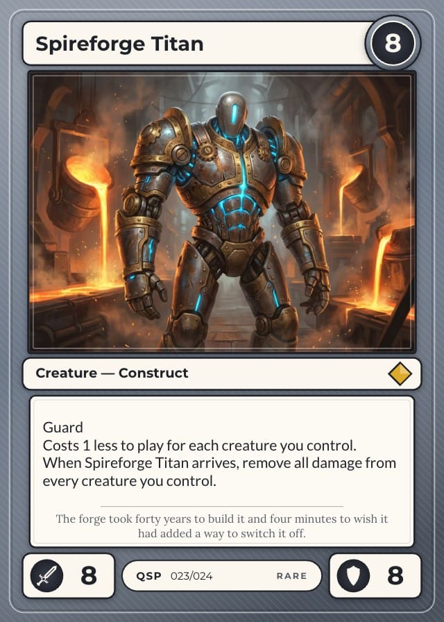 Quillspire Trading Card Template design 6