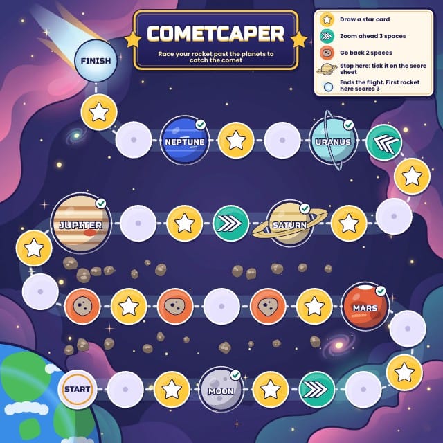 Cometcaper Space Board Game Template preview
