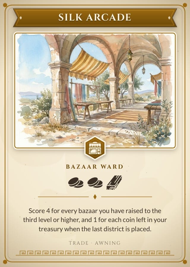 Amphora City Building Board Game Card Template design 2