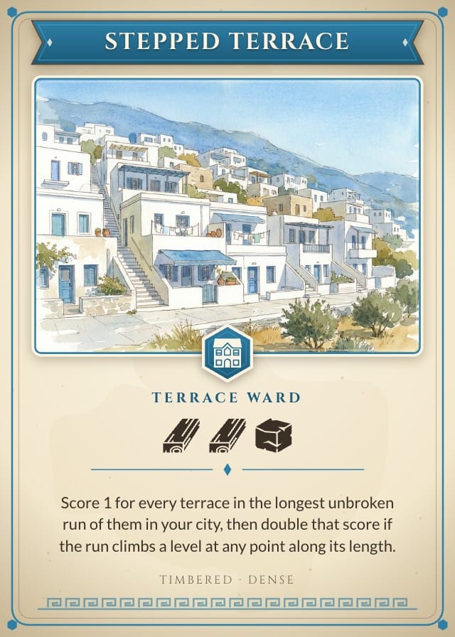Amphora City Building Board Game Card Template design 3