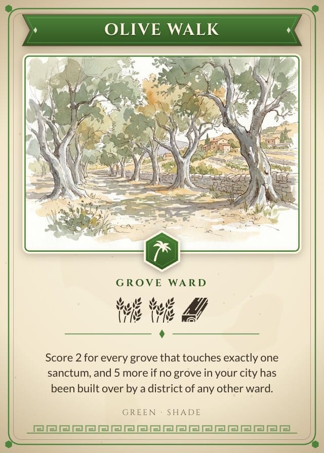 Amphora City Building Board Game Card Template design 4