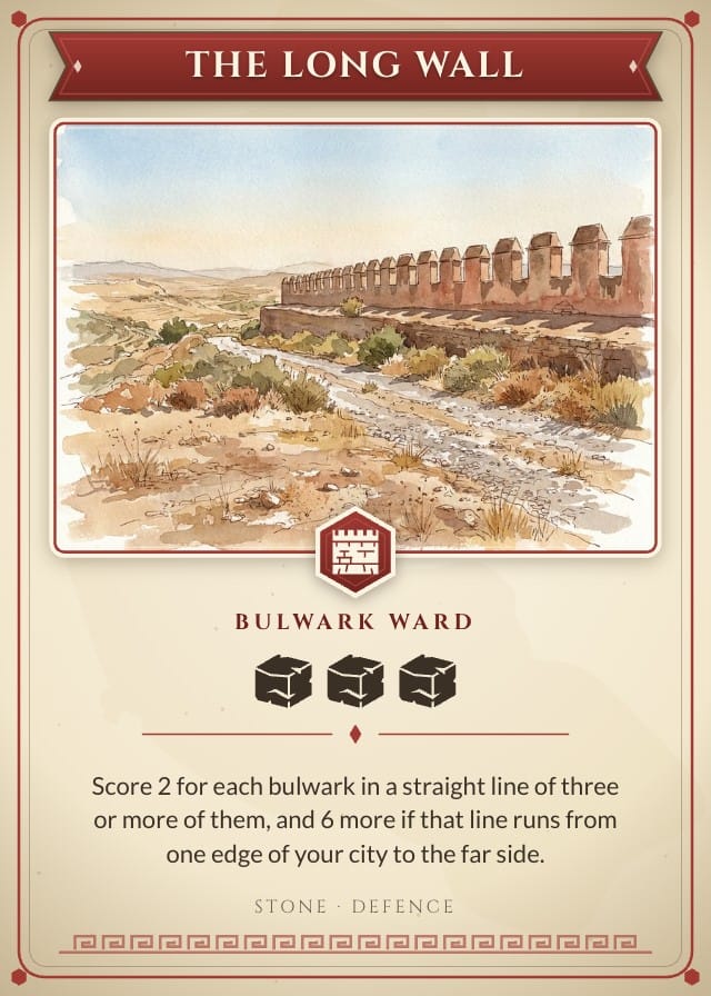 Amphora City Building Board Game Card Template design 5