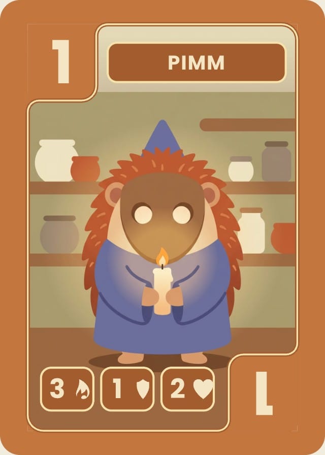 Mooncap Wizard Card Game Template design 1