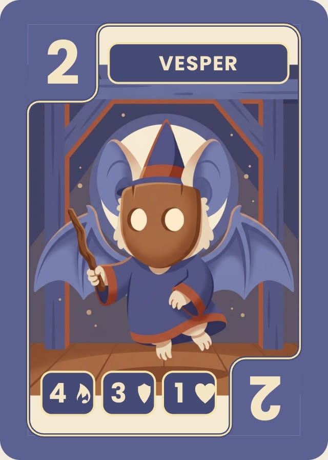 Mooncap Wizard Card Game Template design 3